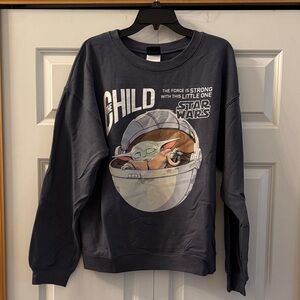 Star Wars Baby Yoda Sweatshirt - Dark Gray with The Child Design